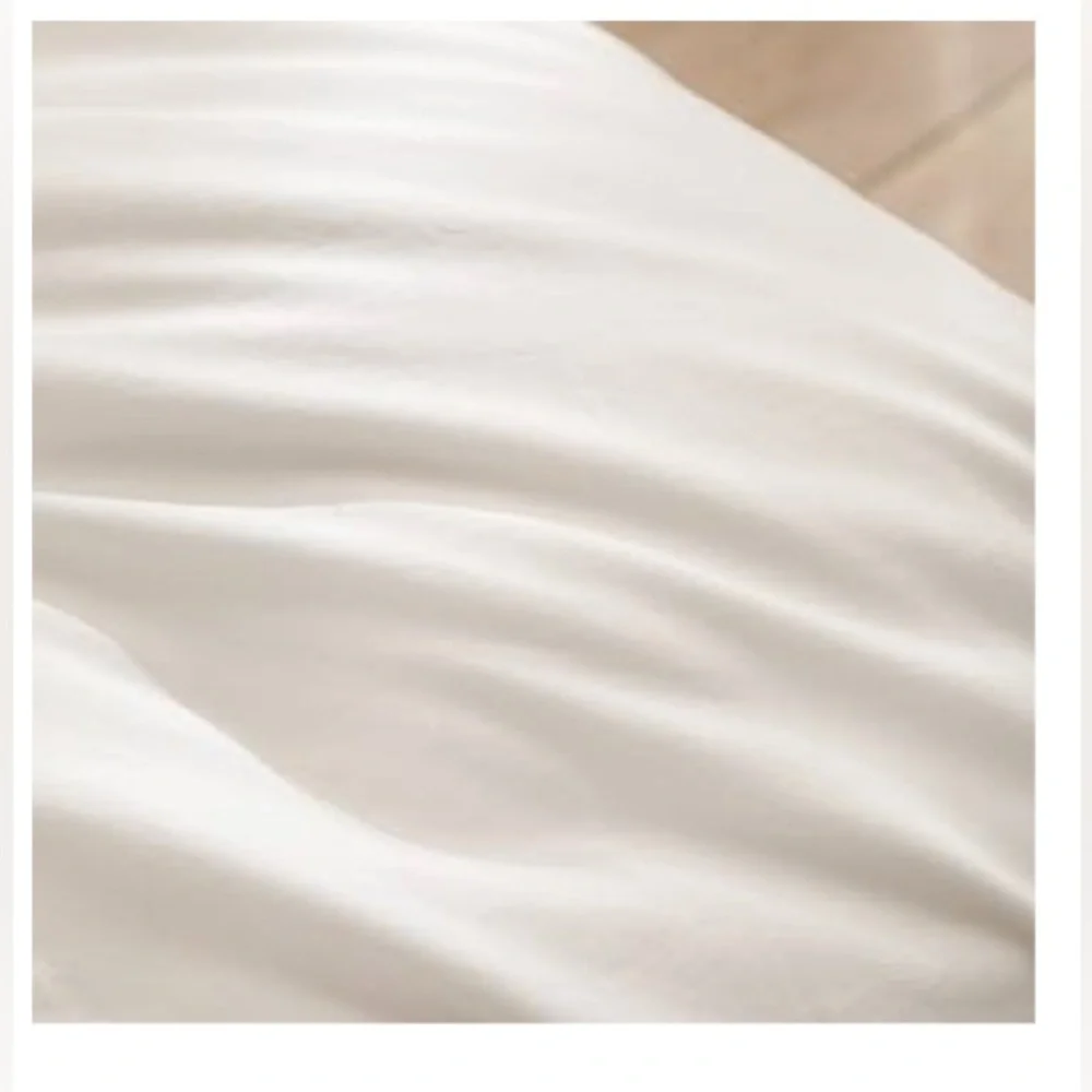 NEW White Full Duvet Cover 100% Washed Cotton Super Soft Lightweight Bedding